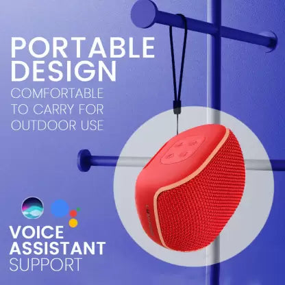 LUMIFORD GoMusic BT12 Wireless Bluetooth Speaker with HD Mic with Unique TWS Connection, IPX4 Water Resistant, Voice Assistance & Multi connectivity Options (3.5 AUX, USB, Micro-SD, FM Radio) - Red with Google & Siri Assistant Smart Speaker (Red) LUMIFORD GoMusic BT12 Wireless Bluetooth Speaker with HD Mic with Unique TWS Connection, IPX4 Water Resistant, Voice Assistance & Multi connectivity Options (3.5 AUX, USB, Micro-SD, FM Radio) - Red with Google & Siri Assistant Smart Speaker (Red)